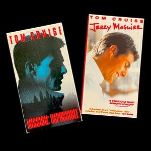 Bundle of 2 Tom Cruise VHS Movies/ Mission: Impossible & Jerry McGuire
